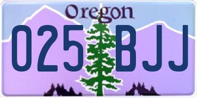 OR license plate 025BJJ