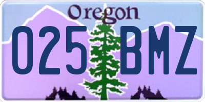 OR license plate 025BMZ