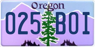 OR license plate 025BOI