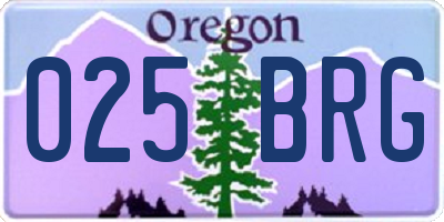 OR license plate 025BRG