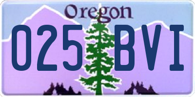 OR license plate 025BVI