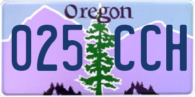 OR license plate 025CCH