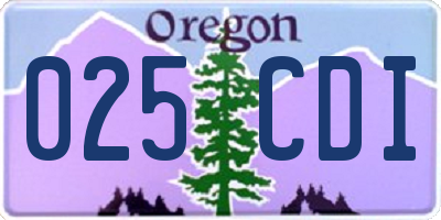 OR license plate 025CDI