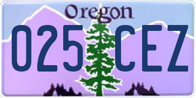 OR license plate 025CEZ