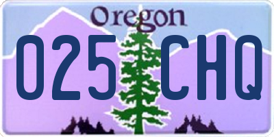 OR license plate 025CHQ