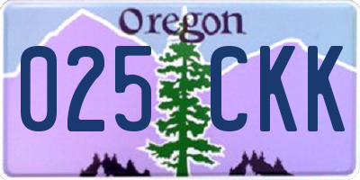 OR license plate 025CKK