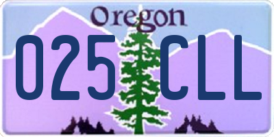OR license plate 025CLL