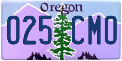 OR license plate 025CMO