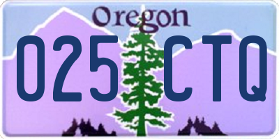 OR license plate 025CTQ