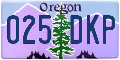 OR license plate 025DKP
