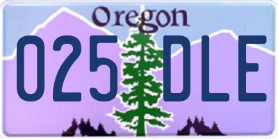 OR license plate 025DLE