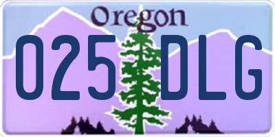 OR license plate 025DLG
