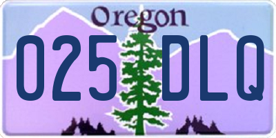 OR license plate 025DLQ