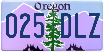 OR license plate 025DLZ