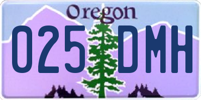 OR license plate 025DMH