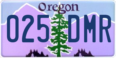 OR license plate 025DMR