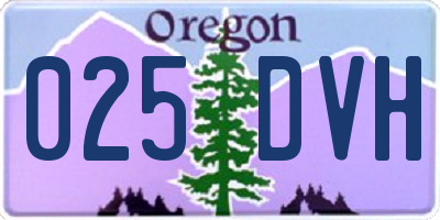 OR license plate 025DVH