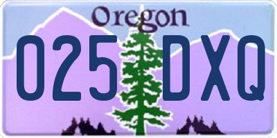 OR license plate 025DXQ
