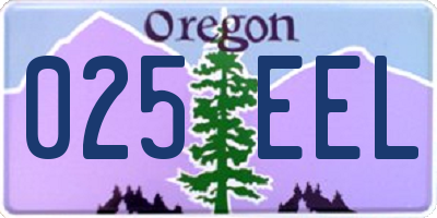 OR license plate 025EEL
