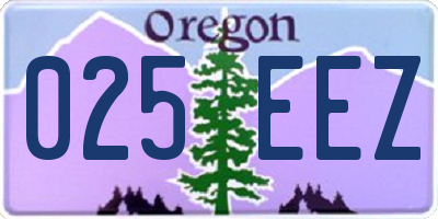 OR license plate 025EEZ