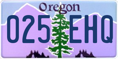 OR license plate 025EHQ