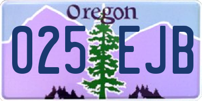OR license plate 025EJB