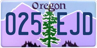 OR license plate 025EJD