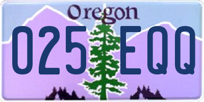 OR license plate 025EQQ