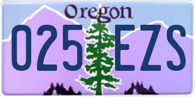 OR license plate 025EZS