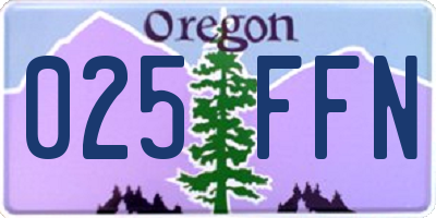 OR license plate 025FFN