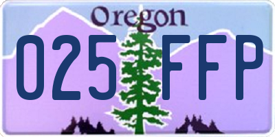 OR license plate 025FFP