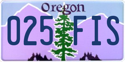 OR license plate 025FIS