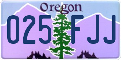 OR license plate 025FJJ