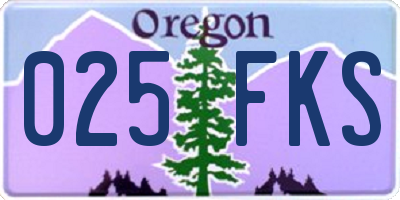 OR license plate 025FKS