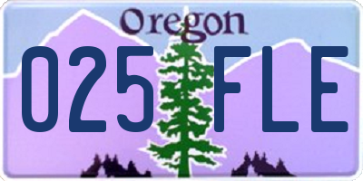 OR license plate 025FLE