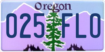 OR license plate 025FLO