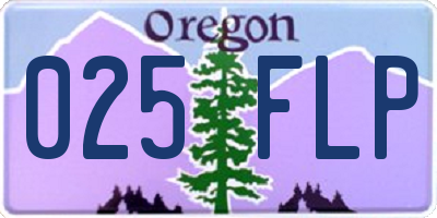 OR license plate 025FLP