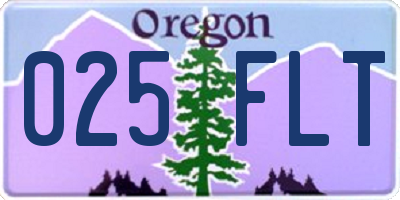 OR license plate 025FLT