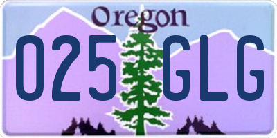 OR license plate 025GLG
