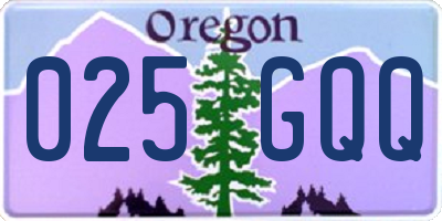 OR license plate 025GQQ