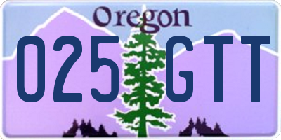 OR license plate 025GTT