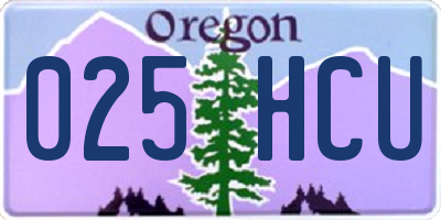 OR license plate 025HCU