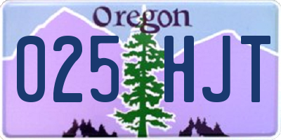 OR license plate 025HJT