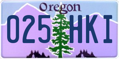 OR license plate 025HKI
