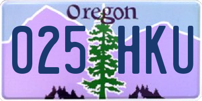 OR license plate 025HKU