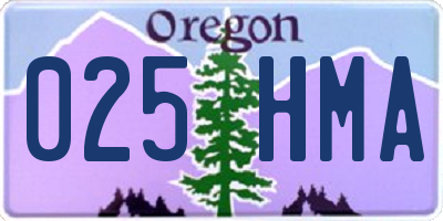 OR license plate 025HMA