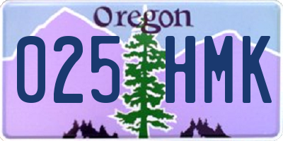 OR license plate 025HMK