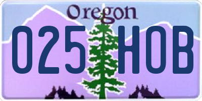 OR license plate 025HOB