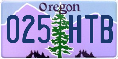 OR license plate 025HTB