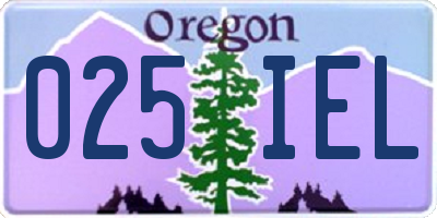 OR license plate 025IEL